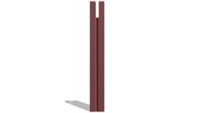 tänavamööbel, post, corten, teras