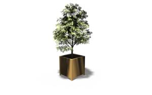 tänavamööbel, istutusalus, corten, teisaldatav (sobib kahveltõstuki jaoks), nelinurkne, teras