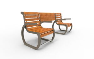 tänavamööbel, iste, eakatele, ligipääsetav puuetega isikutele, puidust seljatugi, puidust iste, väike laud, laud