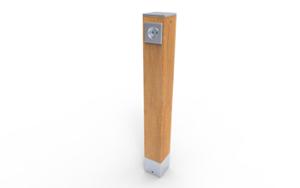 street furniture, other, bollard, wood, 230v and/or usb socket, wifi station