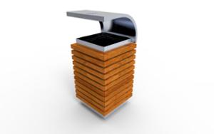street furniture, litter bin, canopy roof / lid, safety ashtray