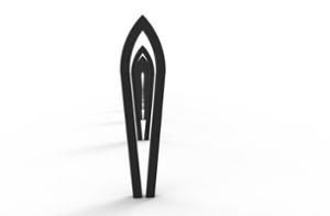 street furniture, bollard, logo, steel