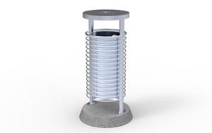 street furniture, litter bin, canopy roof / lid, safety ashtray, small ashtray, steel
