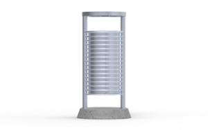street furniture, litter bin, canopy roof / lid, safety ashtray, small ashtray, steel