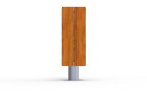 street furniture, litter bin, pole mounted