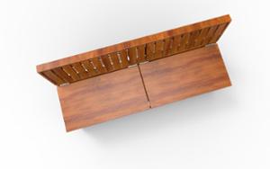 street furniture, seating, wood backrest, wood seating, storage box