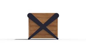 street furniture, planter, wood, mobile (pallet jack compatible)