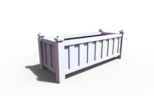 street furniture, planter, wood, vintage