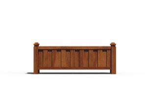 street furniture, planter, wood, vintage