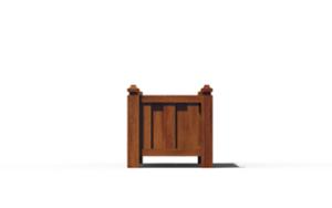 street furniture, planter, wood, vintage