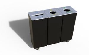 street furniture, litter bin, with wheels, full segregation, preliminary segregation