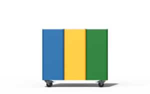 street furniture, litter bin, with wheels, full segregation, preliminary segregation