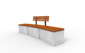 street furniture, bench, seating, concrete, smooth concrete, price per metre, length measured on longer side, curved