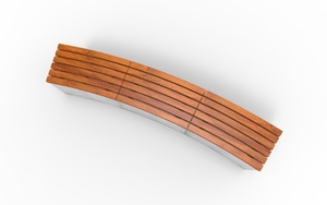 street furniture, bench, seating, concrete, smooth concrete, price per metre, length measured on longer side, curved