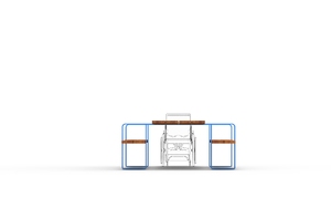 street furniture, bench, picnic set, accessible for disabled, wood seating, table