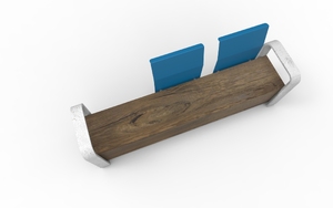 street furniture, seating, solar, concrete, smooth concrete, fotowoltaika, 230v and/or usb socket, kłoda