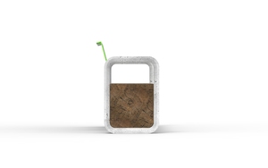 street furniture, seating, solar, concrete, smooth concrete, fotowoltaika, 230v and/or usb socket, kłoda