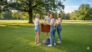 street furniture, autre, leasure and rest, concrete, smooth concrete, park grill, steel