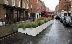 street furniture, planter, bench, seating, leasure and rest, mobile (pallet jack compatible), parklet, cycle rack, table