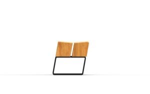 street furniture, bench, kłoda, wood backrest, wood seating