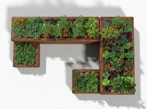 street furniture, planter, kłoda, modular, warzywnik