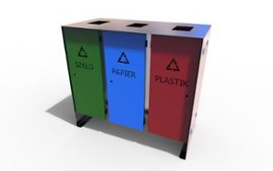 street furniture, litter bin, preliminary segregation, full segregation, logo, modular