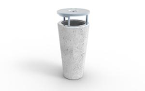 street furniture, litter bin, safety ashtray, concrete, smooth concrete