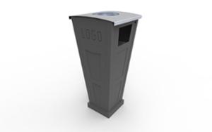 street furniture, litter bin, small ashtray, safety ashtray, logo, side aperture