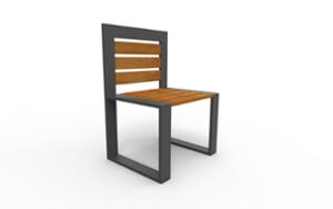 street furniture, seating, chair, for single person, wood backrest, wood seating
