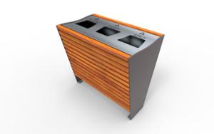 street furniture, litter bin, full segregation, logo