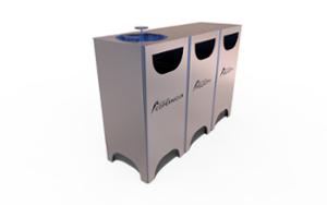 street furniture, litter bin, big ashtray with sand, preliminary segregation, full segregation