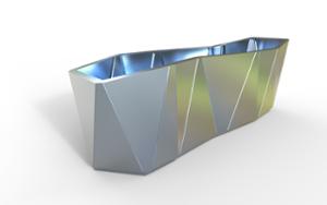 street furniture, planter, modular, steel