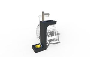 street furniture, autre, steel, dog parking, drinking fountain, accessible for disabled