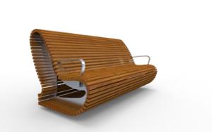street furniture, seating, wood seating, wood backrest, armrest, high backrest