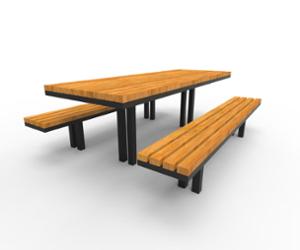 street furniture, bench, picnic set, accessible for disabled, table