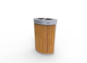 street furniture, litter bin, wood, preliminary segregation, scandinavian line
