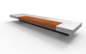 street furniture, bench, concrete, smooth concrete, wood seating