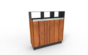 street furniture, litter bin, full segregation, canopy roof / lid