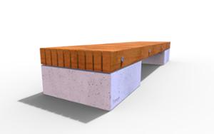 street furniture, bench, wood seating, concrete, smooth concrete, vertical planks