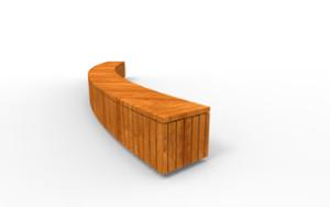 street furniture, bench, curved, concrete, smooth concrete, modular, price per metre, length measured on longer side