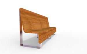 street furniture, seating, wood seating, wood backrest, high backrest