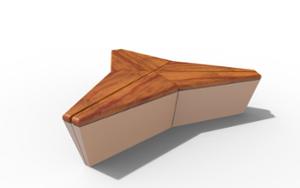 street furniture, bench, wood seating, modular