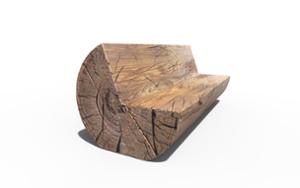 street furniture, seating, kłoda, wood backrest, wood seating