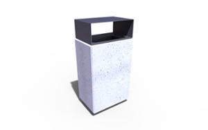 street furniture, litter bin, safety ashtray, concrete, canopy roof / lid, smooth concrete