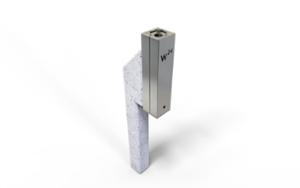 street furniture, litter bin, ashtray, bollard mounted, attached to wall, concrete, pole mounted, smooth concrete