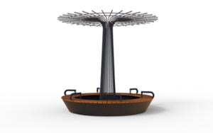 street furniture, bench, autre, pergola, curved