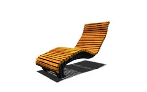 street furniture, seating, wood seating, wood backrest, chaise longue, rotatable, high backrest, leasure and rest