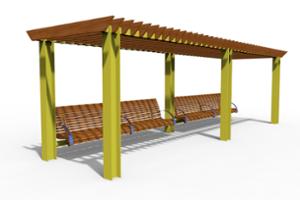mažoji arhitektūra, kita, suolai, pergola, porankis