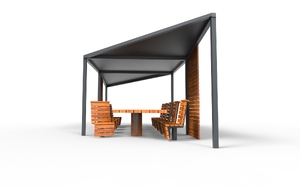mažoji arhitektūra, kita, suolai, leasure and rest, cowork, 230v lizdas su usb, indukcinis/qi įkroviklis, pasukamas, pergola, stalas, stoginė