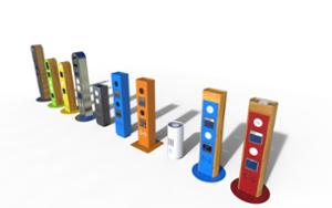 mažoji arhitektūra, kita, stulpelis, 230v lizdas su usb, indukcinis/qi įkroviklis, wifi stotelė